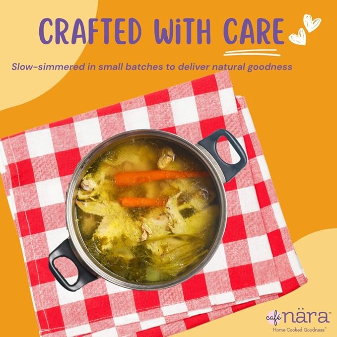 Café Nara Grain-Free Chicken Bone Broth Wet Food Topper for Dogs & Cats - 100% Natural, Healthy Hydration - 1.1 lbs (Pack of 12)