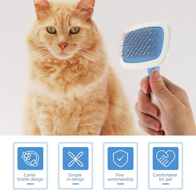 Happyyami 1Pc Pet Massage Comb Rotating Hair Detangling Tool for Cats Dogs Durable Grooming Brush for Comfortable Pet Care Easily Removes Hair Massages for Relaxation Random Color