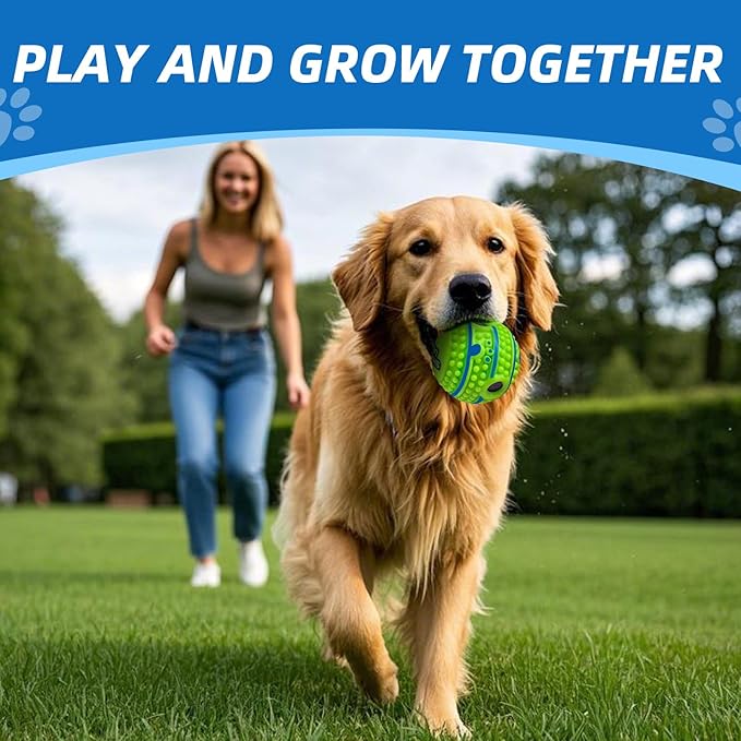 Spiky Interactive Dog Toys Ball, Shaking with Gibbering Sound, for Training, Teeth Cleaning & Herding, Straight, M, 3.46 in (8.8 cm)
