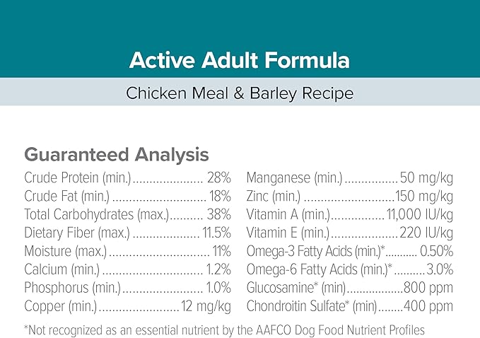 ENTRUST Active Dog Food | Real Chicken & Barley | Enriched with Super Foods, Antioxidants and Probiotics | No Wheat or Soy | 35 Pound Bag