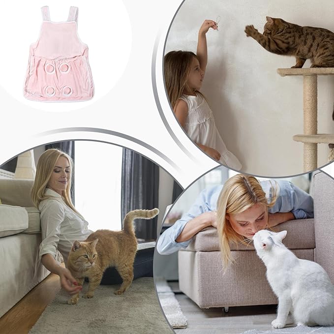 Cat Carrying Apron, Soft Breathable with Drawstring,Apron to Hold Cat - for Grooming Nail Trimming Photography Bonding Women Men Teens Animal Lovers Adults