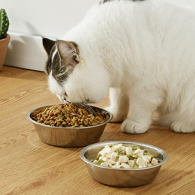 Stainless Steel Pet Dog Bowl Feeder Skidproof Anti-Slip Shape Bowls Food Accessories Pet Supplies Bowl Bowls Large Capacity
