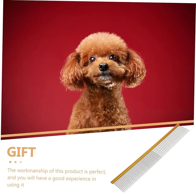 Toyvian Grooming Comb for Cats and Dogs Portable Pet Hair Comb for Easy Knot Removal Rounded Needles for Gentle Grooming for Daily Use and Bathing