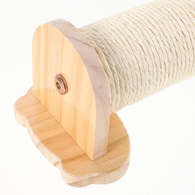 NUOBESTY Hanging Cat Scratching Post Sisal Sturdy Clawing Pole for Indoor Cats Kitten Cage Accessory Furniture Protection