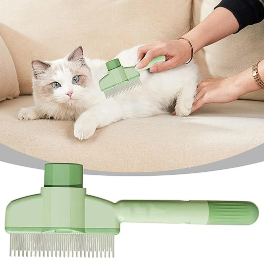 Cat Hair Brush - Self-Cleaning Non-Slip Grooming Supplies - Undercoat Dog Brush for Shedding | for Long Short Puppy Kitten Pet Undercoat Indoor Home Travel Bath Massage