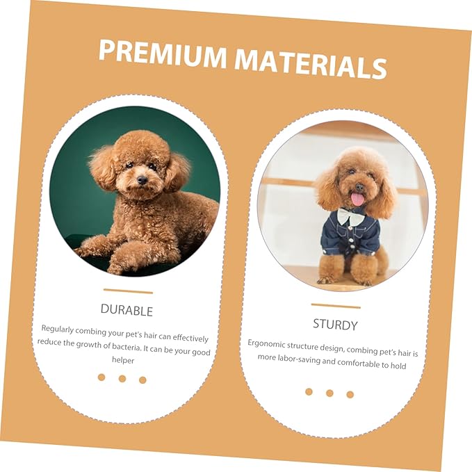 Happyyami Compact Multi-function Pet Comb Wear-resistant Grooming Tool for Dogs and Cats Non-slip Design for Easy Grooming for Daily Use