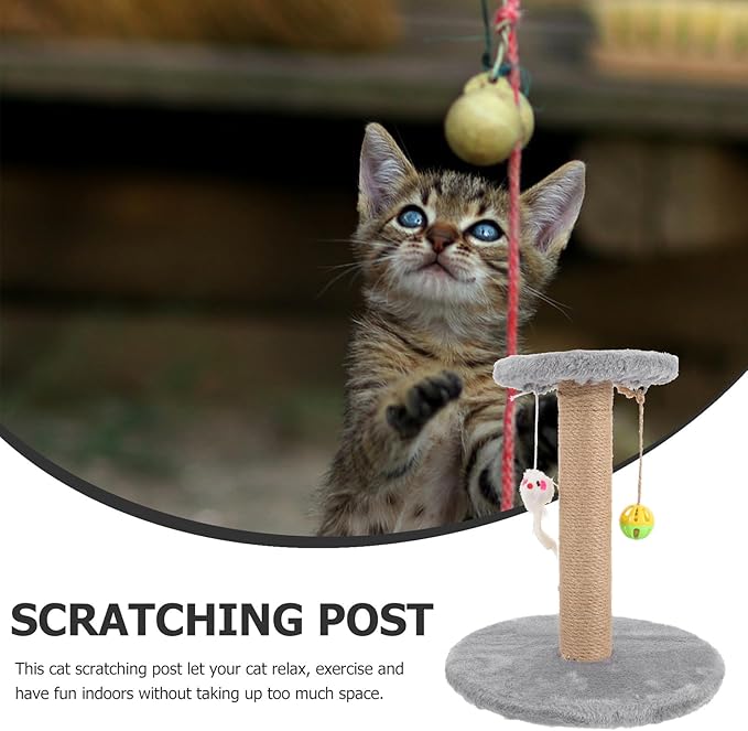 BESPORTBLE Small Multifunctional Cat Scratching Post with Sisal Rope Sturdy Indoor Cat Climber and Wear-Resistant Scratcher for Kittens