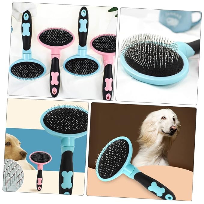 Happyyami Cat Brush Pet Comb Cat Hairbrush Cleaning Brush Massage Pet Body Fur Grooming Tool