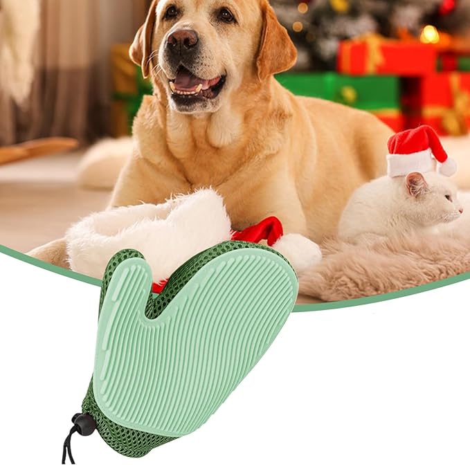 2Pcs Pet Hair Removal Gloves, Efficient Grooming Gloves for Pet Hair Deshedding and Removing, Reusable Cat & Dog Hair Remover Glove for Couch, Furniture, Carpet