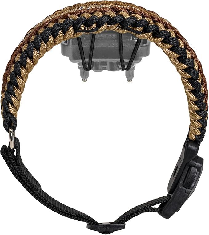 E-Collar Cover - for Medium Dogs with 16-22" Neck Size - Adjustable Nylon Cord, Quick Release Buckle, Heavy Duty Loop Strap Compatible with Dogtra, Educator, SportDog, Garmin, Bousnic, Jugbow (Mojave)
