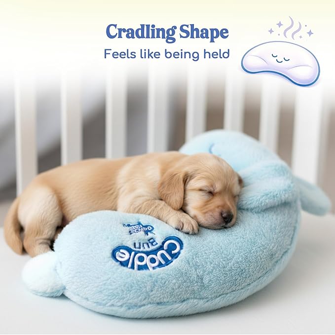 Race&Herd CuddleBun Heartbeat Puppy Toy Sleep Aid - Heartbeat Dog Toy, Dog Heartbeat Toy for Puppy Must Haves for Separation Pet Anxiety Relief Puppy Calming Aid, Dog Toys Behavioral Training
