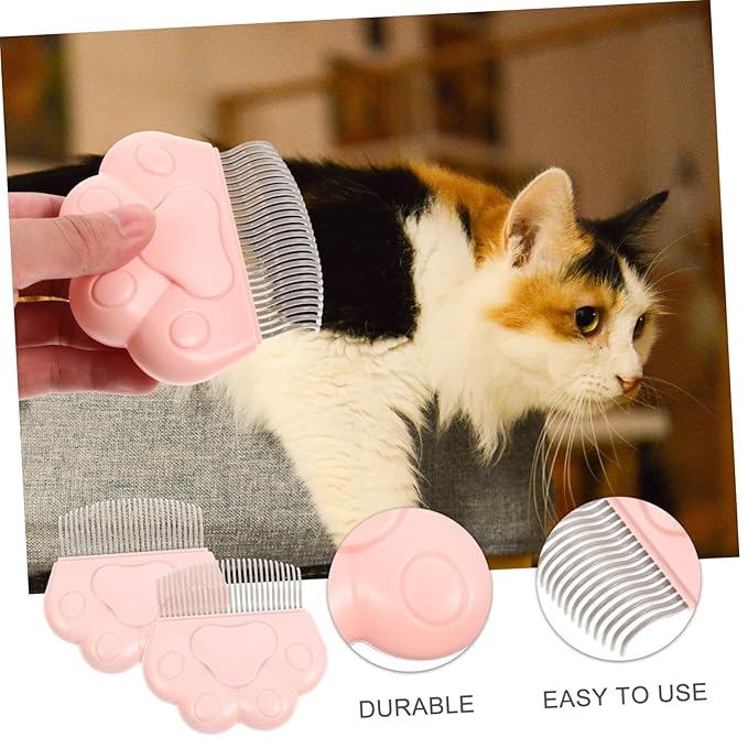 SUPVOX 2pcs Cat Grooming Combs for Removal Bristle Design Lightweight Portable for Cats Dogs
