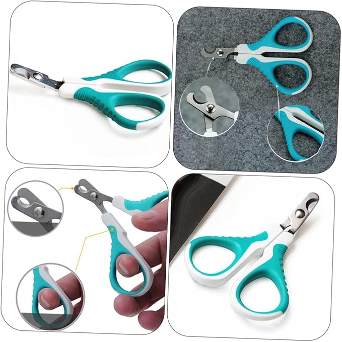 BESPORTBLE Pet Nail Clipper for Cats and Dogs Stainless Steel Grooming Tool Comfortable Grip Lightweight and Portable Nail Trimmer for All Breeds Sky-