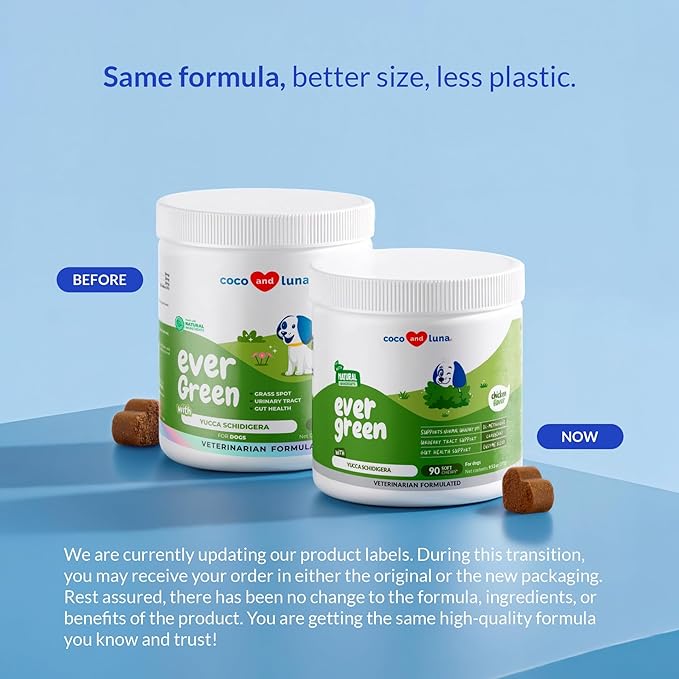 Grass Burn Spot Soft Chews - Pee Grass Spot Saver Caused by Dog Urine - Dog Urine Neutralizer for Lawn, with Canine Enzyme Blend, Probiotics, and Cranberry.
