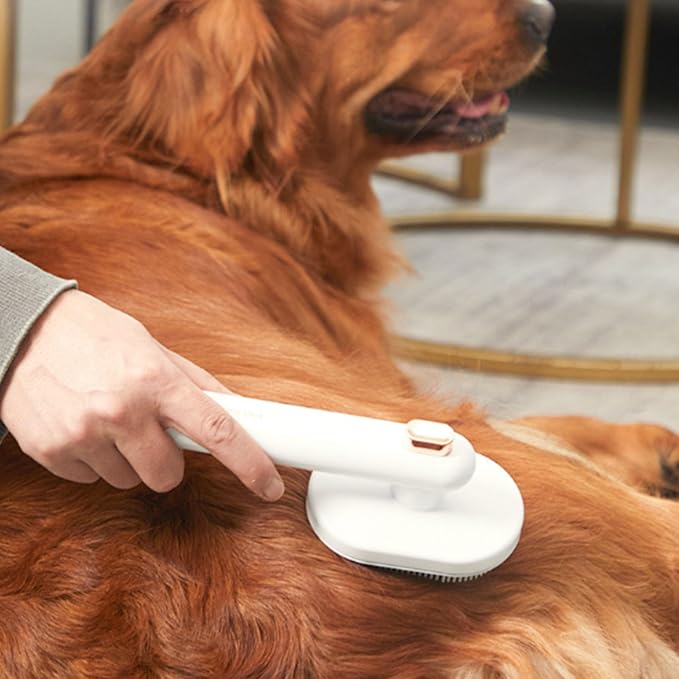 Cat Brush White Color 90° Rotation Curved High Density Needle Pet Hair Removal Comb for Grooming Cats Dogs