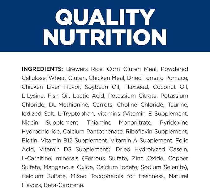 Hill's Prescription Diet c/d Multicare Stress + Metabolic, Urinary Stress + Weight Care Chicken Flavor Dry Cat Food, Veterinary Diet, 6.35 lb. Bag