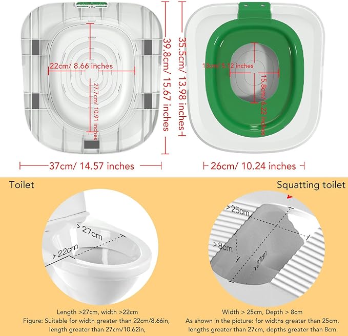 Cat Toilet Training Kit, Detachable Design for Easy Cleaning Reusable Removable Pet Toilet Trainer Seat Universal Reusable Environmentally Friendly Cat Toilets Trainer for Pet (Green)