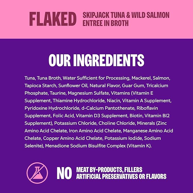 Wellness CORE Signature Selects Flaked Adult Wet Cat Food,Natural,Protein-Rich,Grain Free,2.8 Ounce (Skipjack Tuna & Wild Salmon),(Pack of 24)