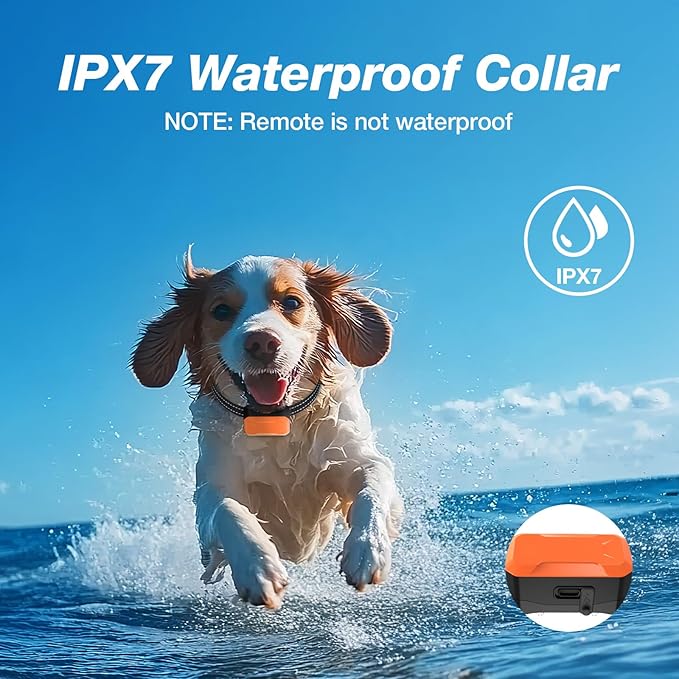 Wireless Dog Fence,Electric Dog Fence Rechargeable,Dog Fence Outdoor for Yard,Dog Training Collar Boundary Containment System with Remote Control,IPX7 Waterproof,Portable