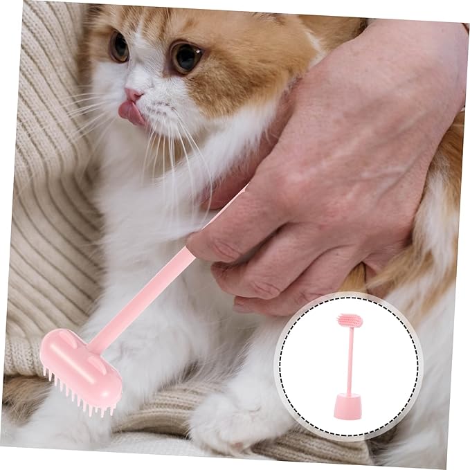 Happyyami Cat Brush for Shedding Hair Remover Pet Grooming Tool Scratch Brush Massage Cleaning Cat Hair Grooming