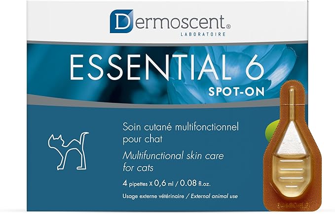Bayer Dermoscent Essential 6 Spot On Skin Care for Cats Pet Itch Remedies