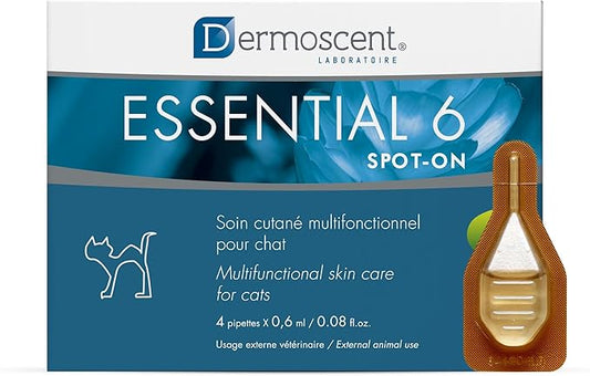 Bayer Dermoscent Essential 6 Spot On Skin Care for Cats Pet Itch Remedies