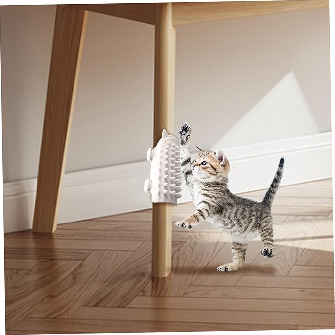 Cat Self Groomer 2Pcs Self Grooming Cat Brush Soft Silicone Corner Scratcher Comb with Elastic Straps Shedding Brush Pet Tickling Artifact for Dogs Cats