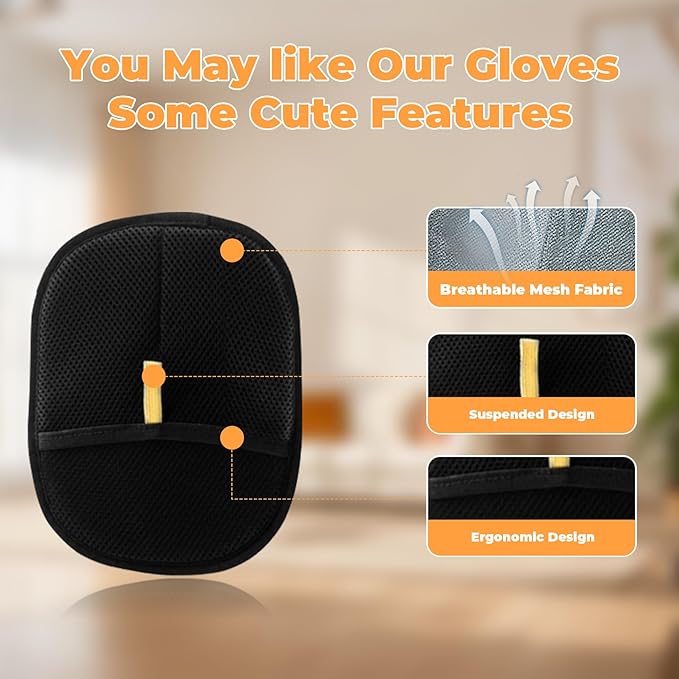 Pet Hair Remover Glove - Reusable & Eco-Friendly Cleaning Tool, Electrostatic Double-Sided Pet Hair Removal Glove, Two-Way Brush, for Cats, Dogs, Clothing, Sofa (3pc)