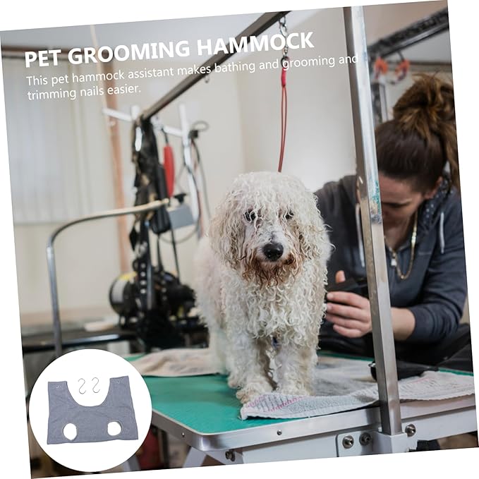 Mikikit PET Grooming Hammock for Dogs and Cats Waterproof PET Nail Clip Bag Adjustable Grooming Hammock Cloth and Trimming Support