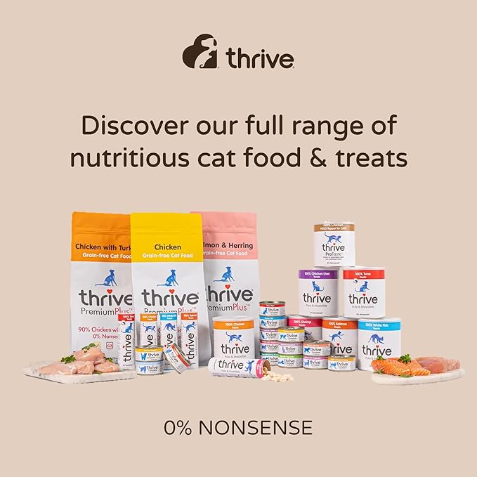 thrive Complete 100% Natural Multiple Flavors Food for Cats (6 Packs, Chicken and Liver)