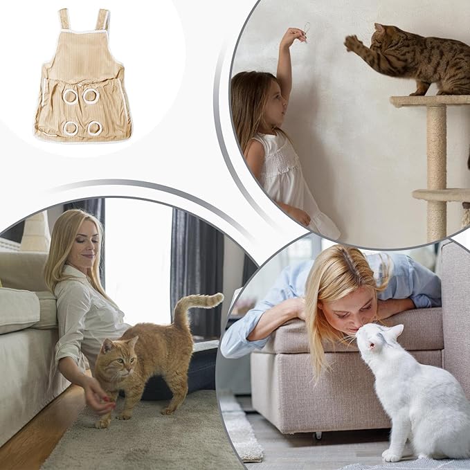 Pet Apron Carrier - Soft Breathable with Drawstring, Apron to Hold Cat,for Grooming Nail Trimming Photography Bonding Women Men Teens Animal Lovers Adults