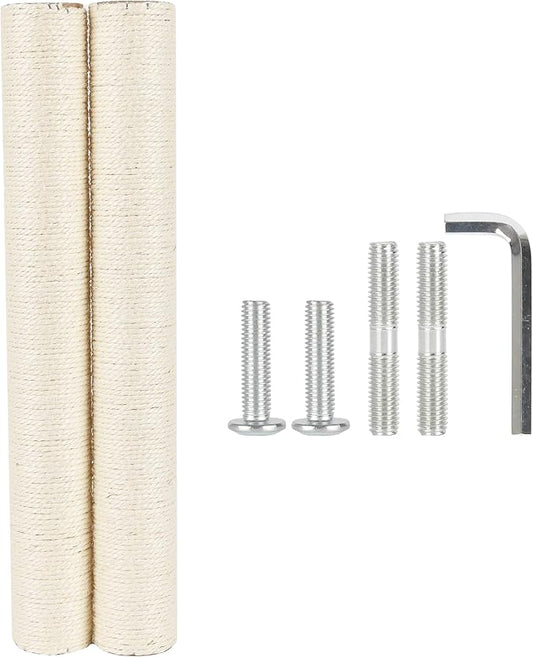 Cat Scratching Post Replacement Pole Part for Kittens and Cat Tree Tower, 21.65in/55cm, M10 Screws