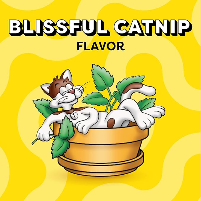Temptations Cat Treats, Classic Crunchy and Soft Cat Treats, Blissful Catnip Flavor, Catnip Treats, 6.3 oz. Pouch (Pack of 10)