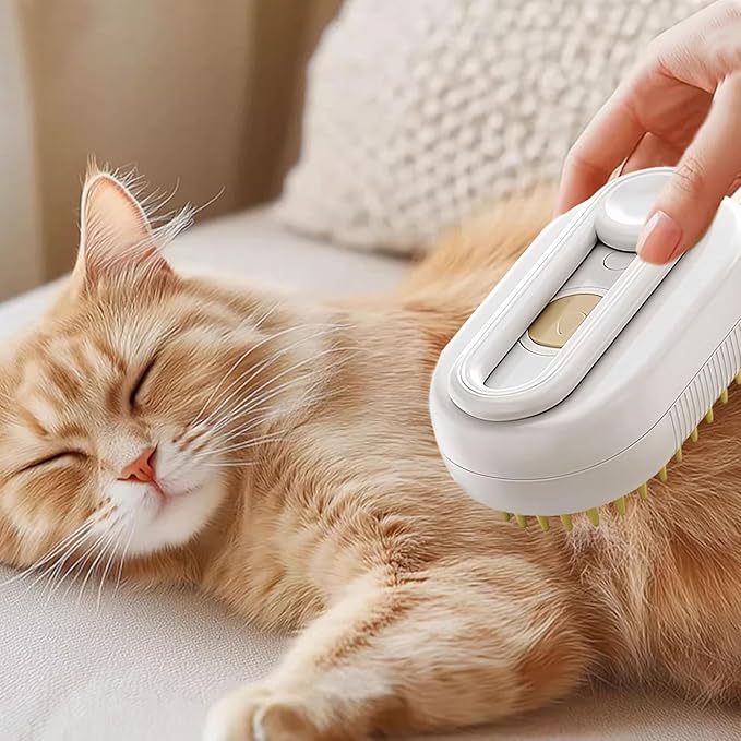 Cat Grooming Brush,Cat Shedding Brush Dog Grooming Supplies - Rechargeable Hair Remover Massage Tools for Cleaning Dematting Undercoat Removal Long Short Small Animals