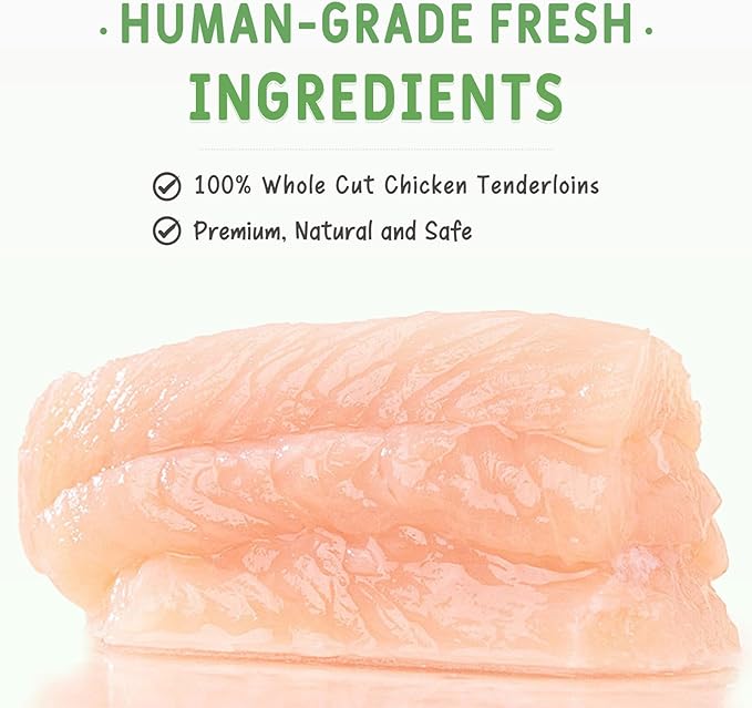Freeze Dried Chicken Tenderloins Cats & Dogs Treats 70g, Single Ingredient, Premium Quality High Protein Training Treats, Low Fat for Weight Management, Grain Free, Gluten Free, Filler Free