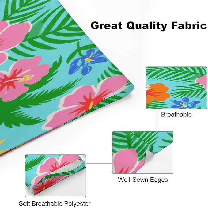Dog Bandana Spring Pet Scarf Adjustable Triangle Tropical Flower Print Printing Dog Bib Washable Polyester Puppy Bandana for Small Medium Large Dogs Cat Birthday Party Supplies