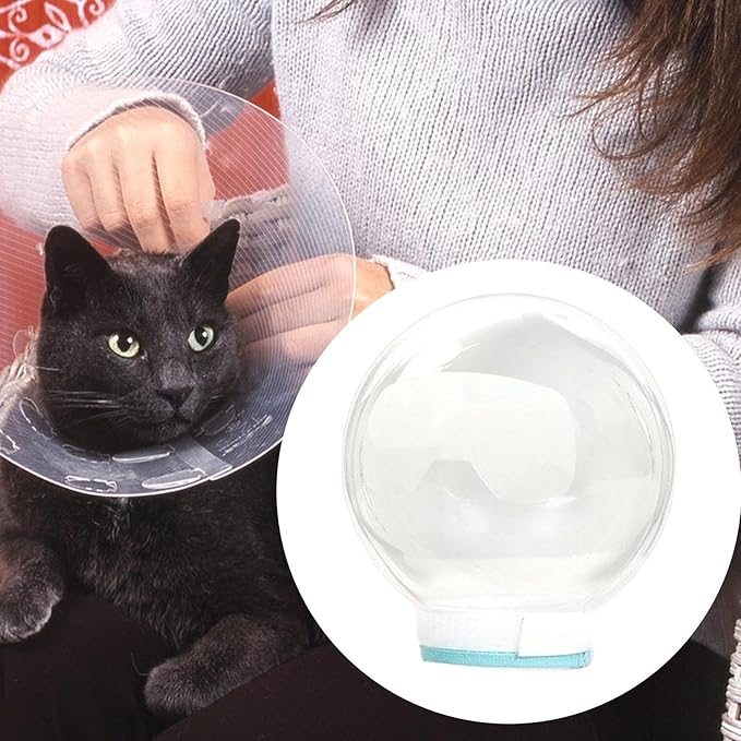 Cat Transparent Muzzle with Breathable Hood Ball for Aggressive Cat for Nail Trimming Grooming Breathable Hood