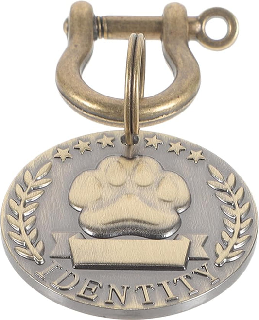 Pet Id Tag Engraved Round Dog Tag Anti-Lost Collar Accessory for Dogs and Cats Sturdy Pet Supplies