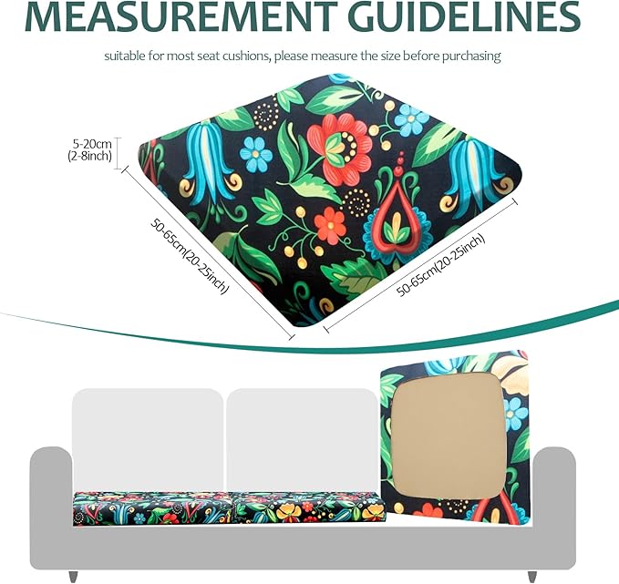 HANDONTIME Psychedelic Outdoor Cushion Covers 8pcs Mexican Style Couch Cushion Covers Replacement Patio Couch Cover Sofa Cover Indoor Patio Cushion for Outdoor Furniture Washable, Cover Only