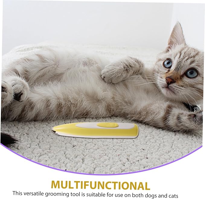Hemoton Dog Hair Clipper Professional Grooming Clipper Battery-Powered Pet Hair Trimmer Cat Grooming Tool Silent Handheld Pet Remover