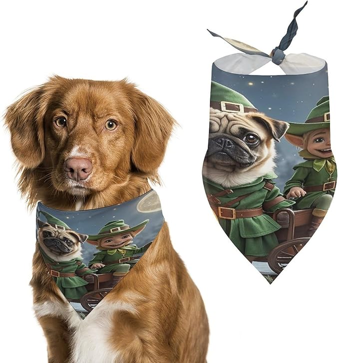 Dog Bandana Spring Pet Scarf Adjustable Triangle Dog Holding Pumpkin Lantern Printing Dog Bib Washable Polyester Puppy Bandana for Small Medium Large Dogs Cat Birthday Party Supplies