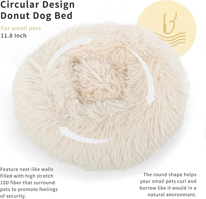 Guinea Pig Bed Hamster Bed Hedgehog Bed for Hamster/Hedgehog/Squirrel/Tortoise/Lizard and Other Small Animal 11.8 inch Beige