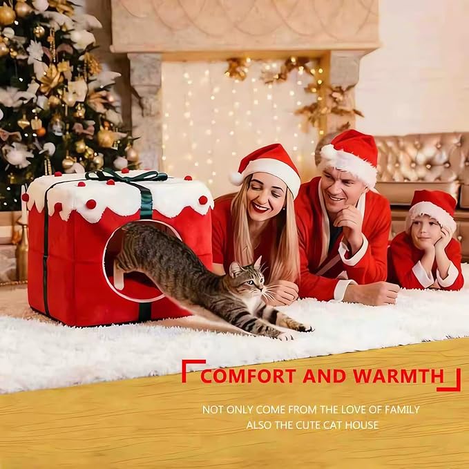 Cat Sleeping Bag for Indoor Cats - Pet Slipper Cave Bed for Indoor Cats and Small Dogs, Cozy & Soft Plush, Anti-Slip & Durable, Washable for Kittens and Puppies