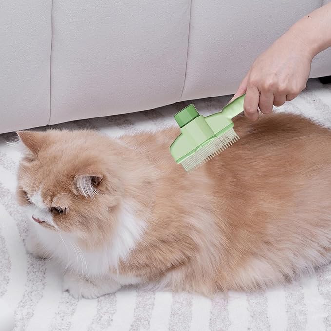 Cat Hair Brush - with Release Button Grooming Comb - Long Hair Cat Brush Dematting Comb | for Long Short Puppy Kitten Pet Undercoat Indoor Home Travel Bath Massage