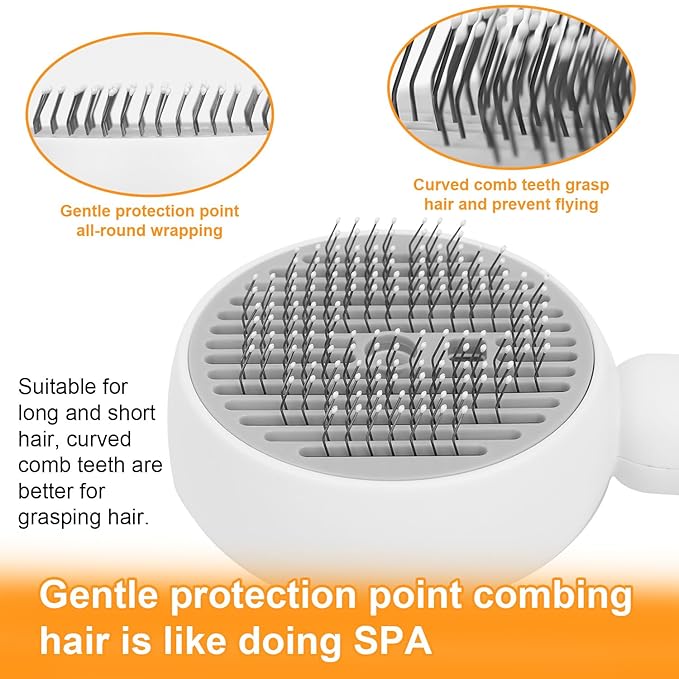 Pet Steam Brush, 3-in-1 Grooming Comb for Cats & Dogs Water Spray Shedding Brush for Long and Short Haired Pets Comb