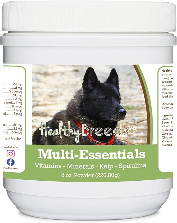 Healthy Breeds Norwegian Elkhound Multi-Essentials Powder for Dogs - an Ideal Supplement of Vitamins, Minerals & Antioxidants for Your Dog - 8 oz