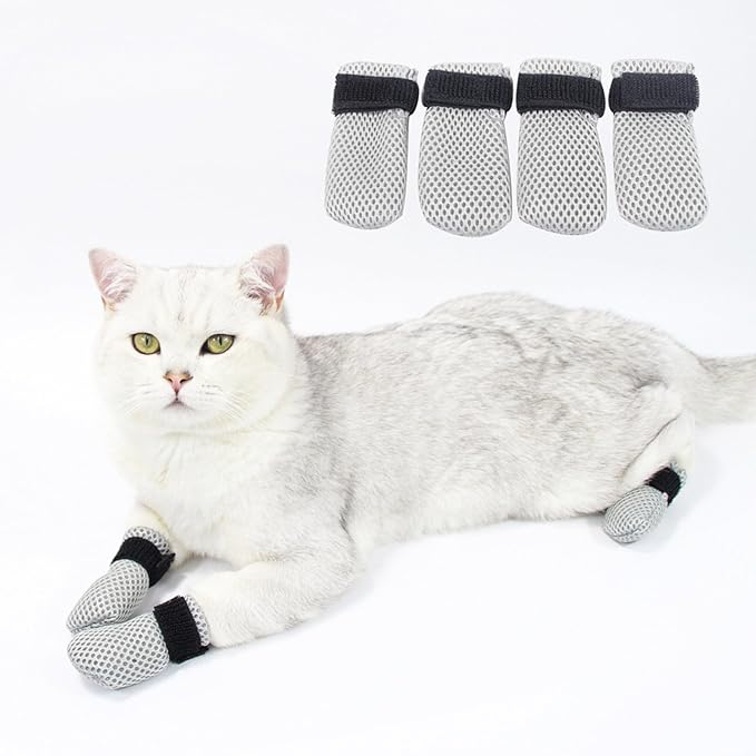 feet Protectors,4PCS Dog Foot Foot Cover Indoor Injuryproof Pet Antislip Dog Shoes Cats Foot Protectors Foot Muffs Grooming Supplies, Medium, Black