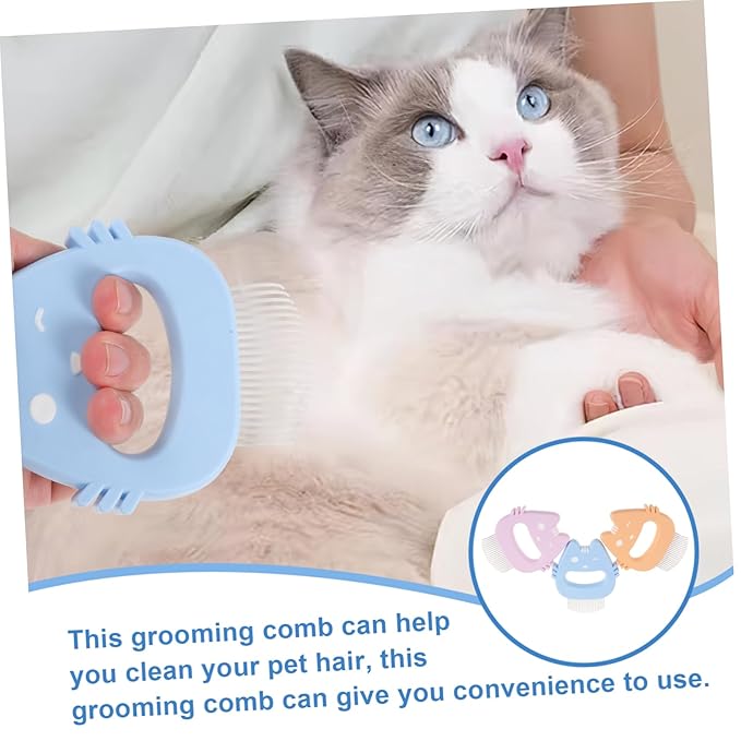 3pcs Comb Pet Hair Brush Wear-resistant Compact Grooming Daily Use Dog Massage Dog Supplies Brush Portable Kitten Multi-function