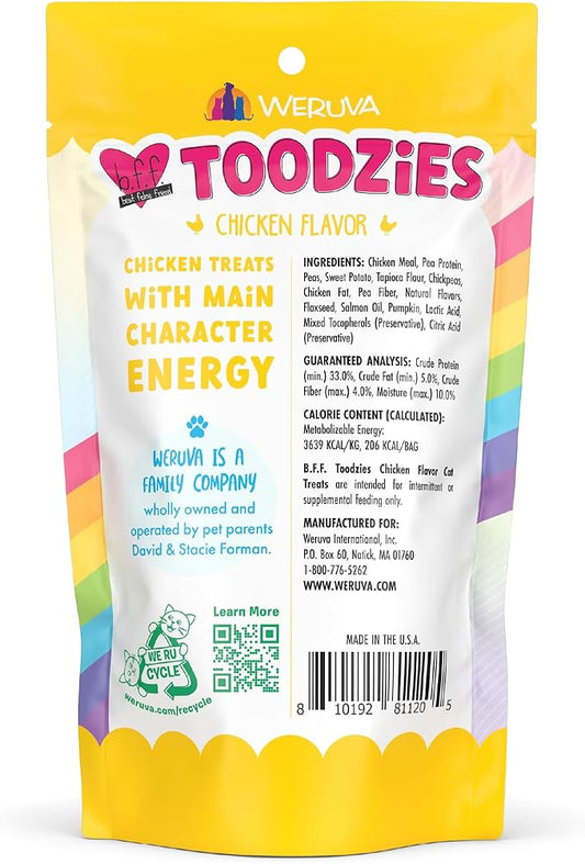 Weruva BFF Toodzies, Chicken Crunchy Cat Treats, 2oz Bag