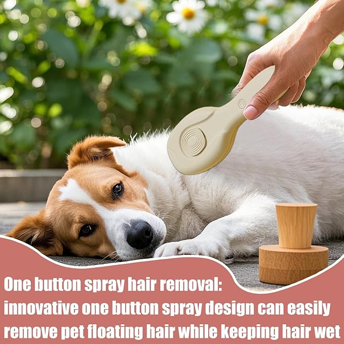 Cat Steam Brush, Anti-Static Quick Brush, Cat Grooming Tool, for Outdoor Detailing Home Cleaning Indoor Bathing Grooming Daily Travel Puppy Kitten
